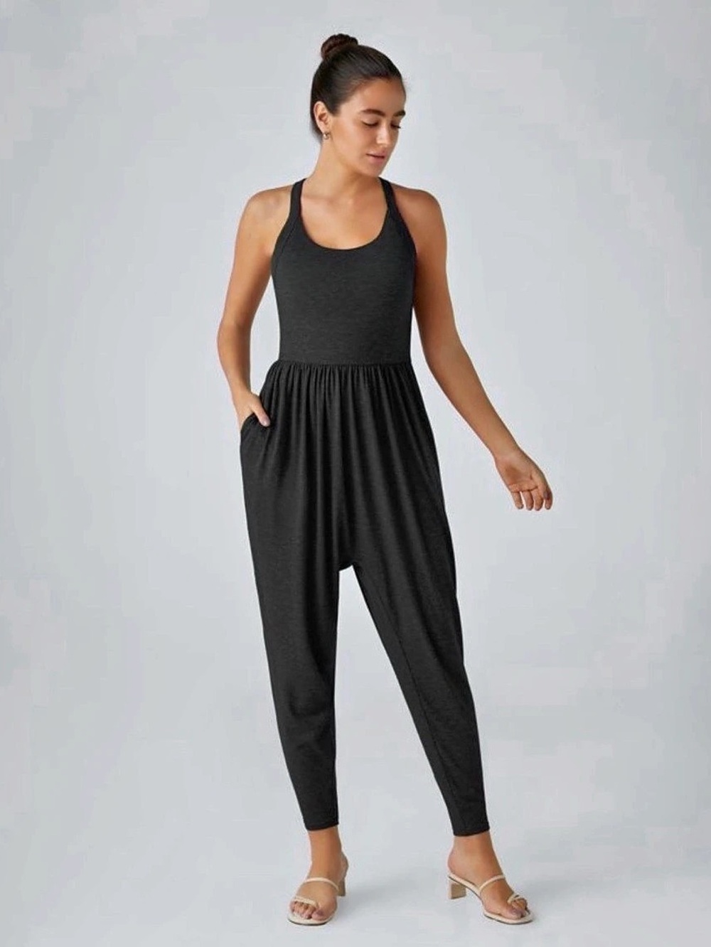 Halara Black Jumpsuit Size Medium Regular